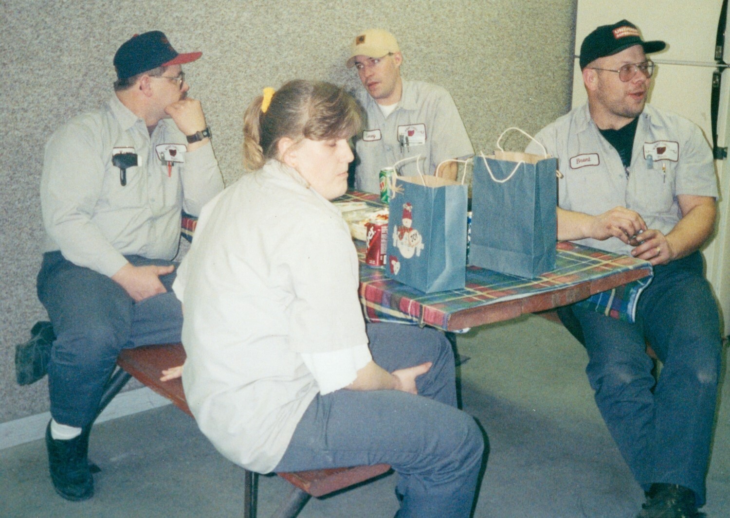 WOST lunch room Kerry left Bull right
